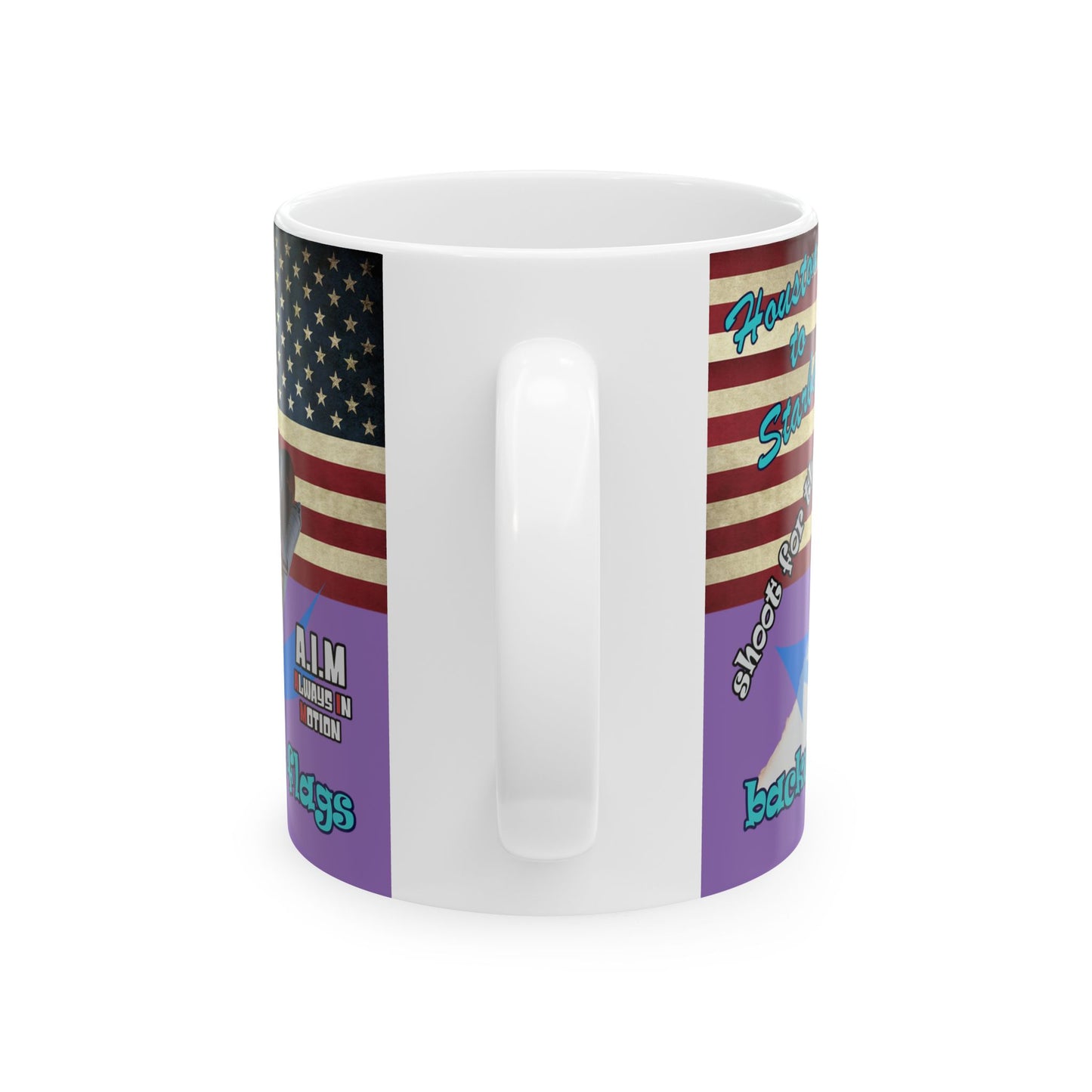 shoot for the stars - White Mug (light purple)
