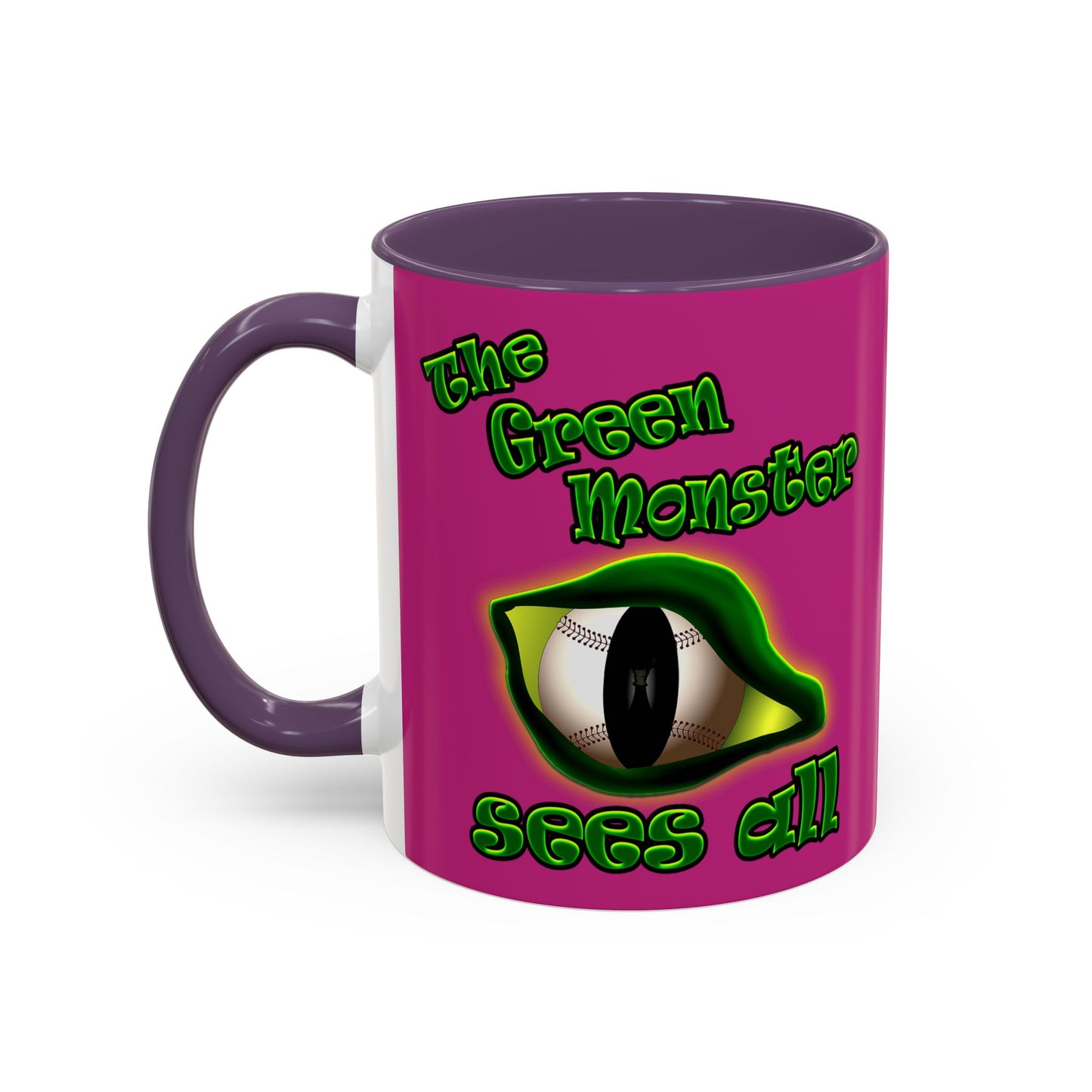 green monster - Accent Mug (pink)