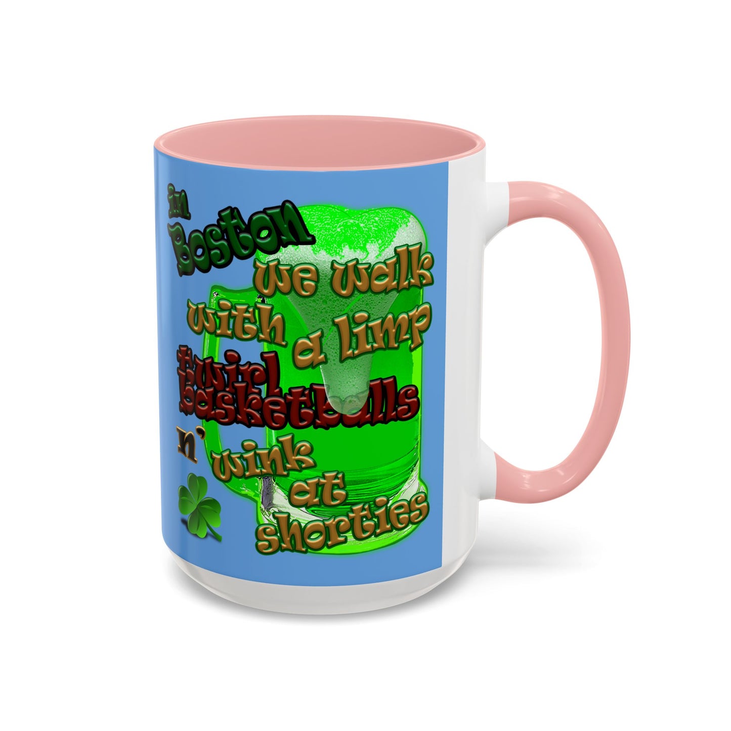 celtics logo - Accent Mug (light blue)