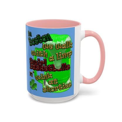 celtics logo - Accent Mug (light blue)