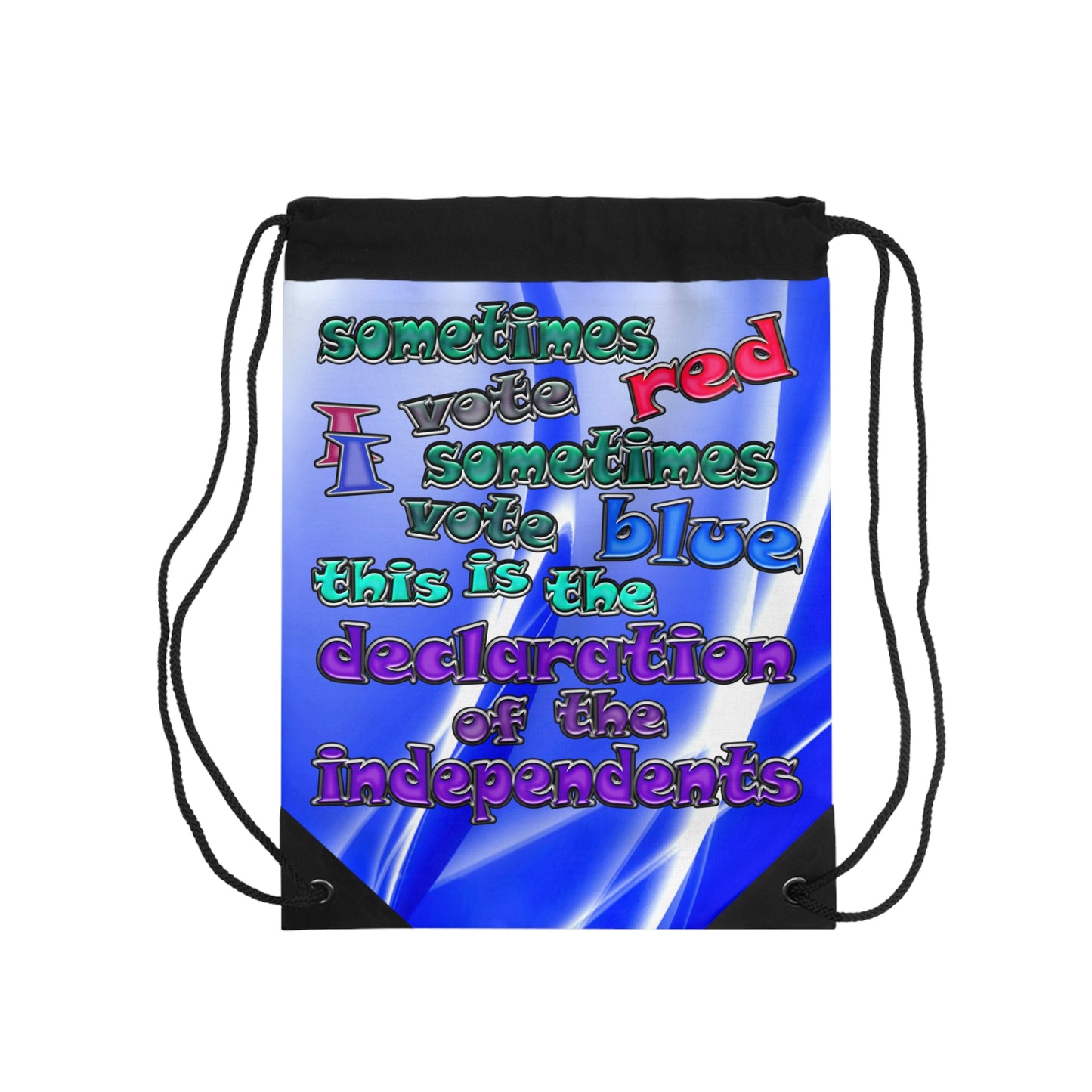 declaration of the independents - Drawstring Bag (blue-white wave)
