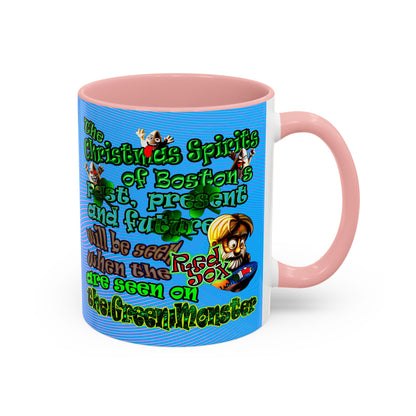 christmas spirits of boston - Accent Mug (light blue-purple wave)