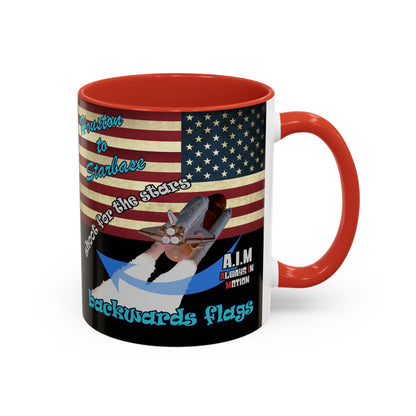 shoot for the stars - Accent Mug (black)