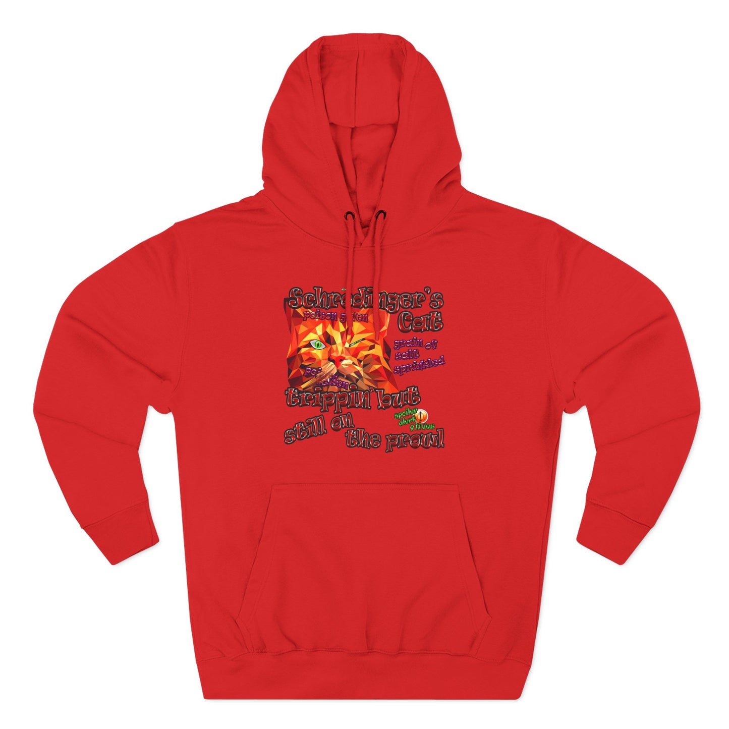 schrodinger's cat - Three-Panel Fleece Hoodie