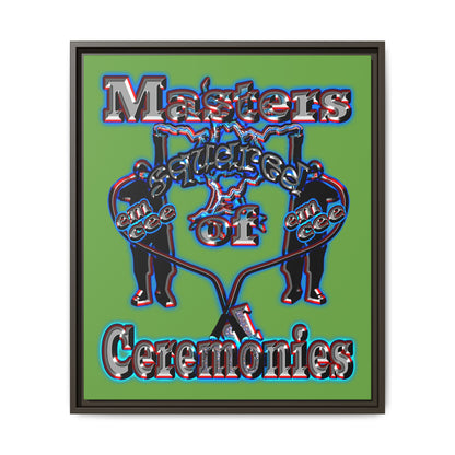 em cee squared - framed canvas art (green)