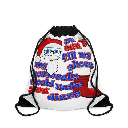 santa's shoes - Drawstring Bag (white)