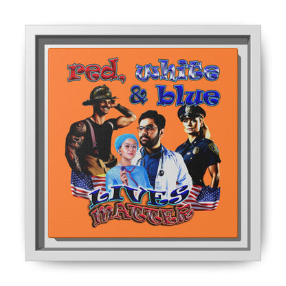 rw&b lives matter - framed canvas art (crusta)