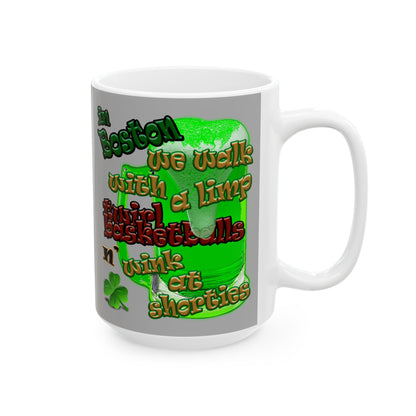 celtics logo - White Mug (light grey)