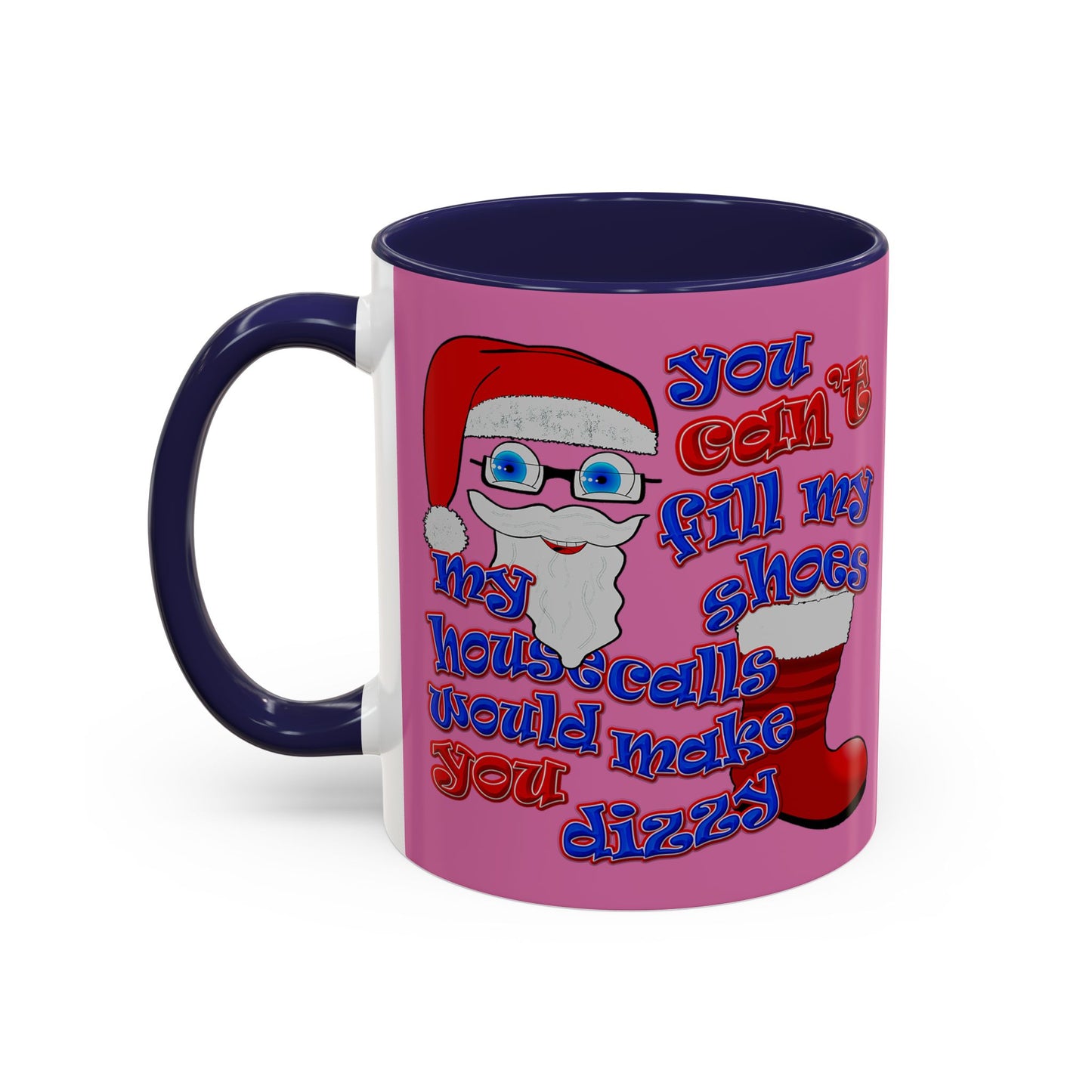 santa's shoes - Accent Mug (light pink)
