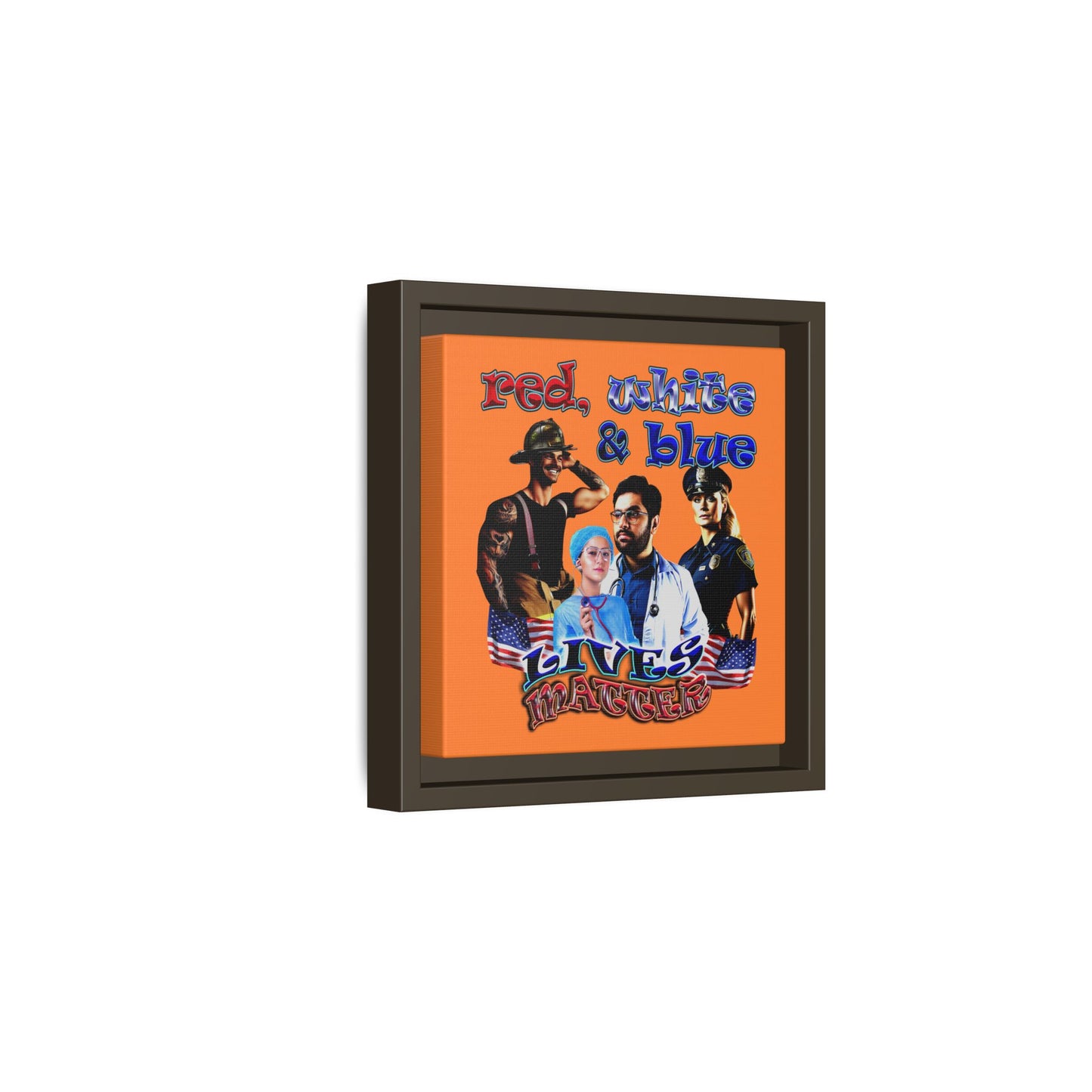 rw&b lives matter - framed canvas art (crusta)