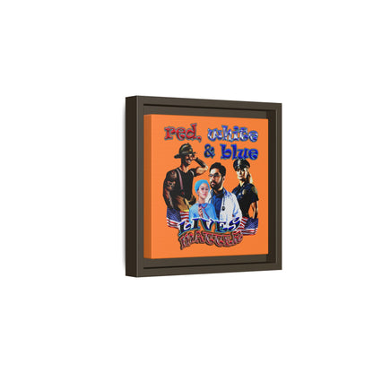 rw&b lives matter - framed canvas art (crusta)