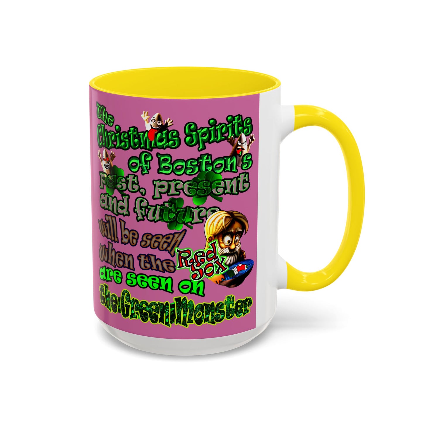 christmas spirits of boston - Accent Mug (light pink)