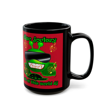 disc jockey - Black Mug (dark red)