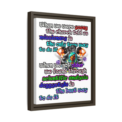 doggystyle - framed canvas art (white)