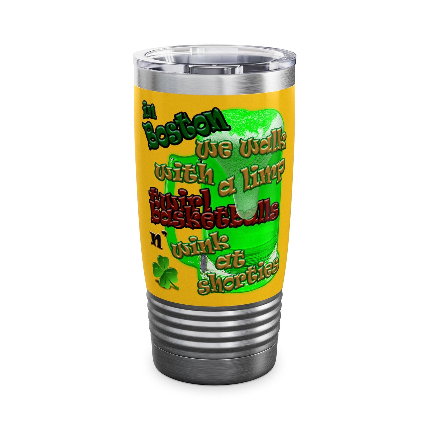 celtics logo - Ringneck Tumbler, 20oz (yellow)