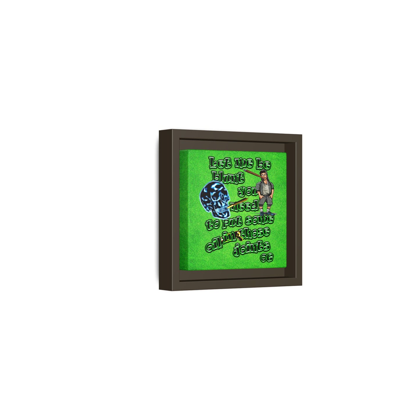 og - framed canvas art (green turf)