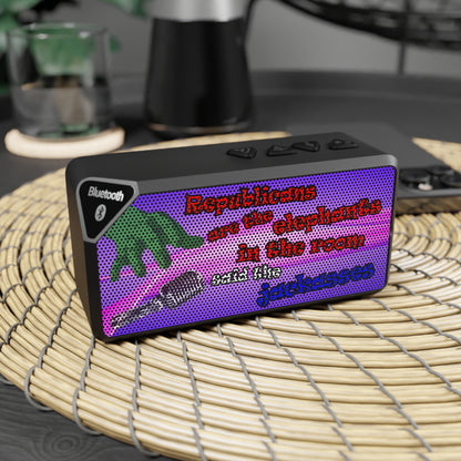 donkeys and elephants - Jabba Bluetooth Speaker (purple-pink wave)