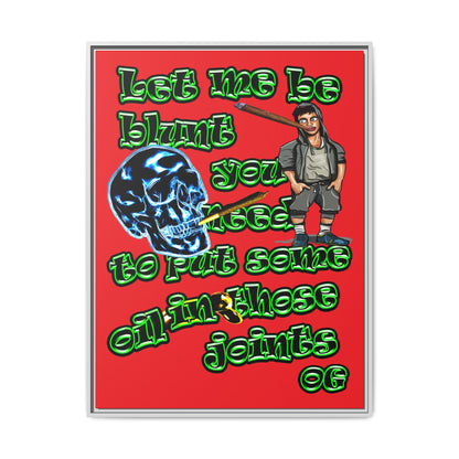 og - framed canvas art (red)