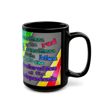 declaration of the independents - Black Mug (rainbow split)