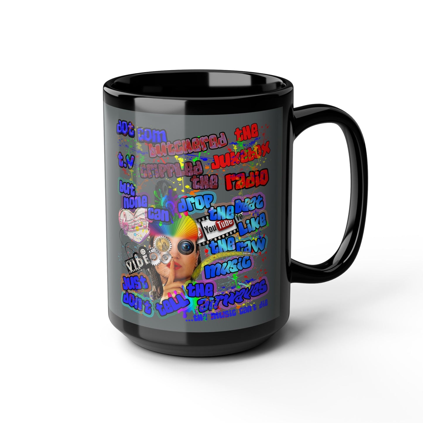 drop the beat - Black Mug (dark grey)