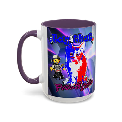 tag that - Accent Mug (grey-pink wave)