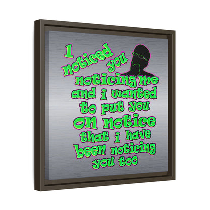 noticed you noticing - framed canvas art (brushed nickel)