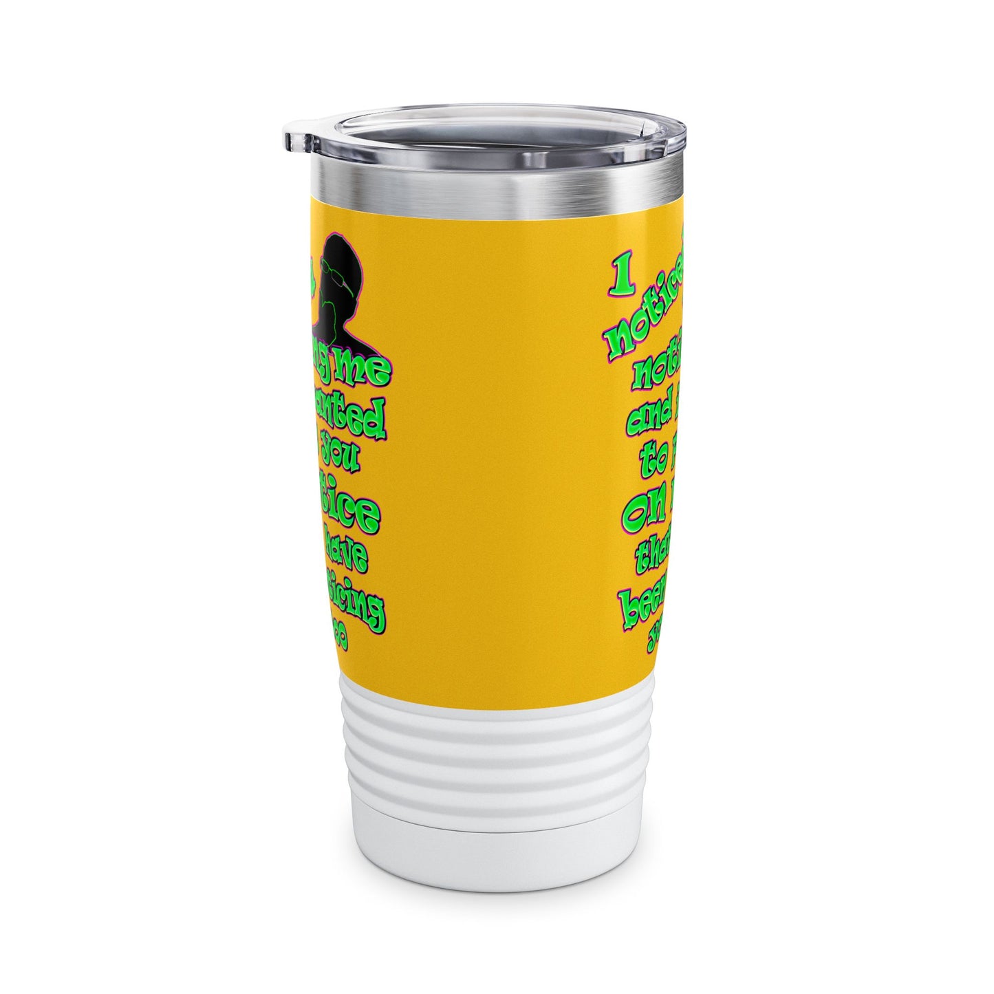 noticed you noticing - Ringneck Tumbler, 20oz (yellow)