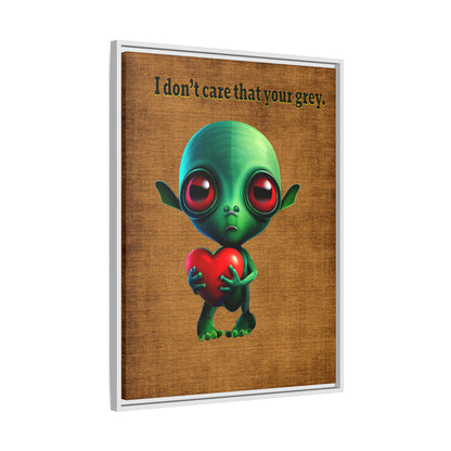 I don't care that your grey - framed canvas art (brown papyrus)
