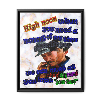 high noon - framed canvas art (white marble)