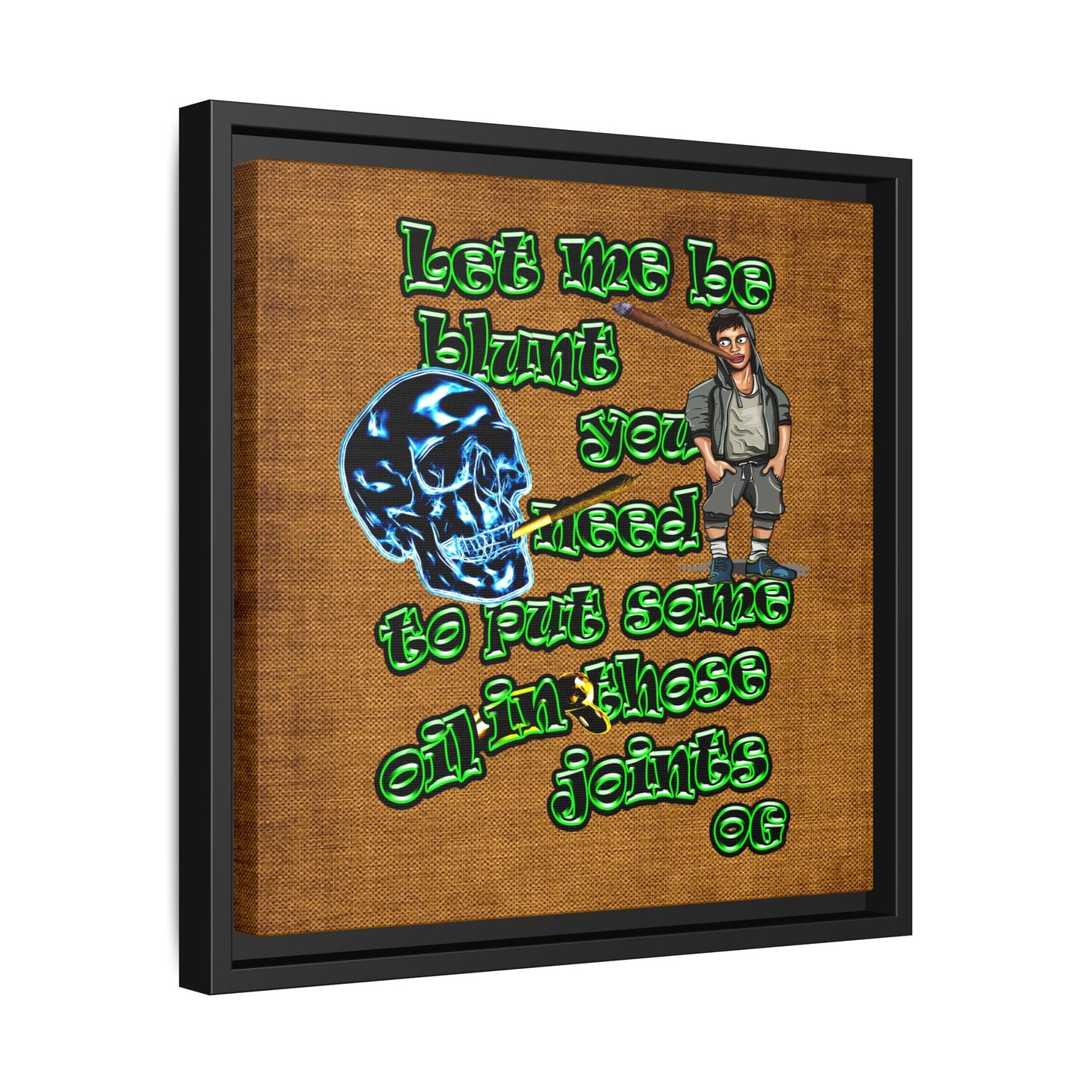 og - framed canvas art (brown papyrus)