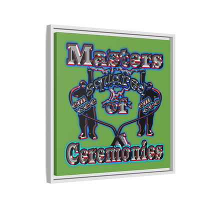 em cee squared - framed canvas art (green)