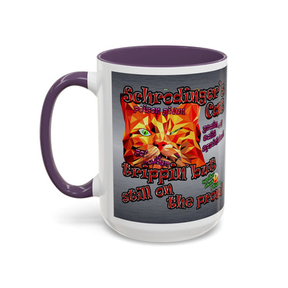 schrodinger's cat - Accent Mug (brushed nickel)