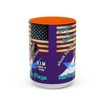 shoot for the stars - Accent Mug (purple)