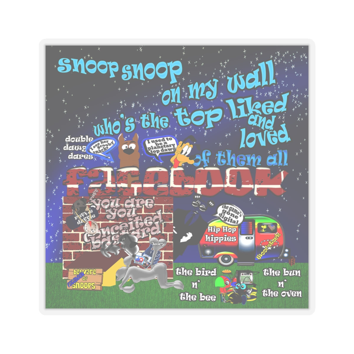 snoops - Kiss-Cut Stickers