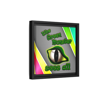 green monster - framed canvas art (rainbow split)