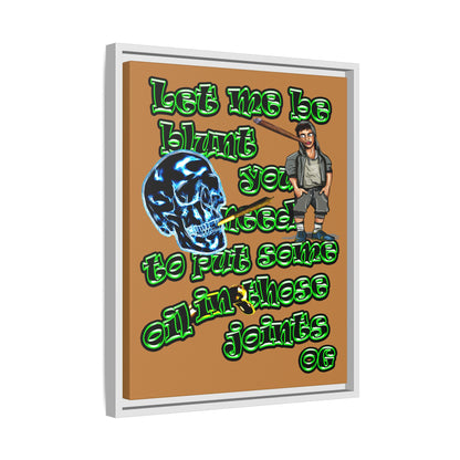 og - framed canvas art (light brown)