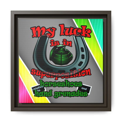 my luck - framed canvas art (rainbow split)