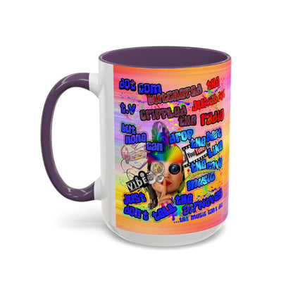drop the beat - Accent Mug (color blur)