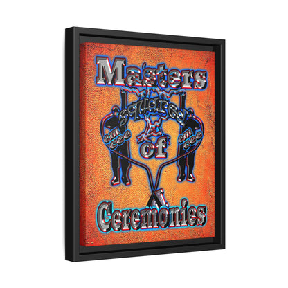 em cee squared - framed canvas art (burnt orange)