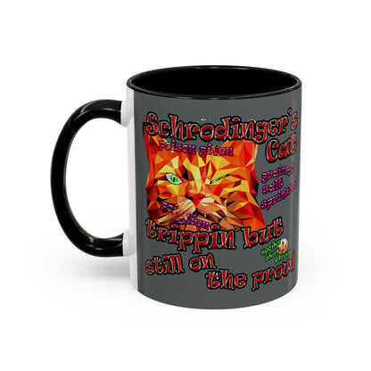 schrodinger's cat - Accent Mug (dark grey)