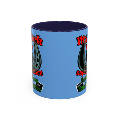 my luck - Accent Mug (light blue)