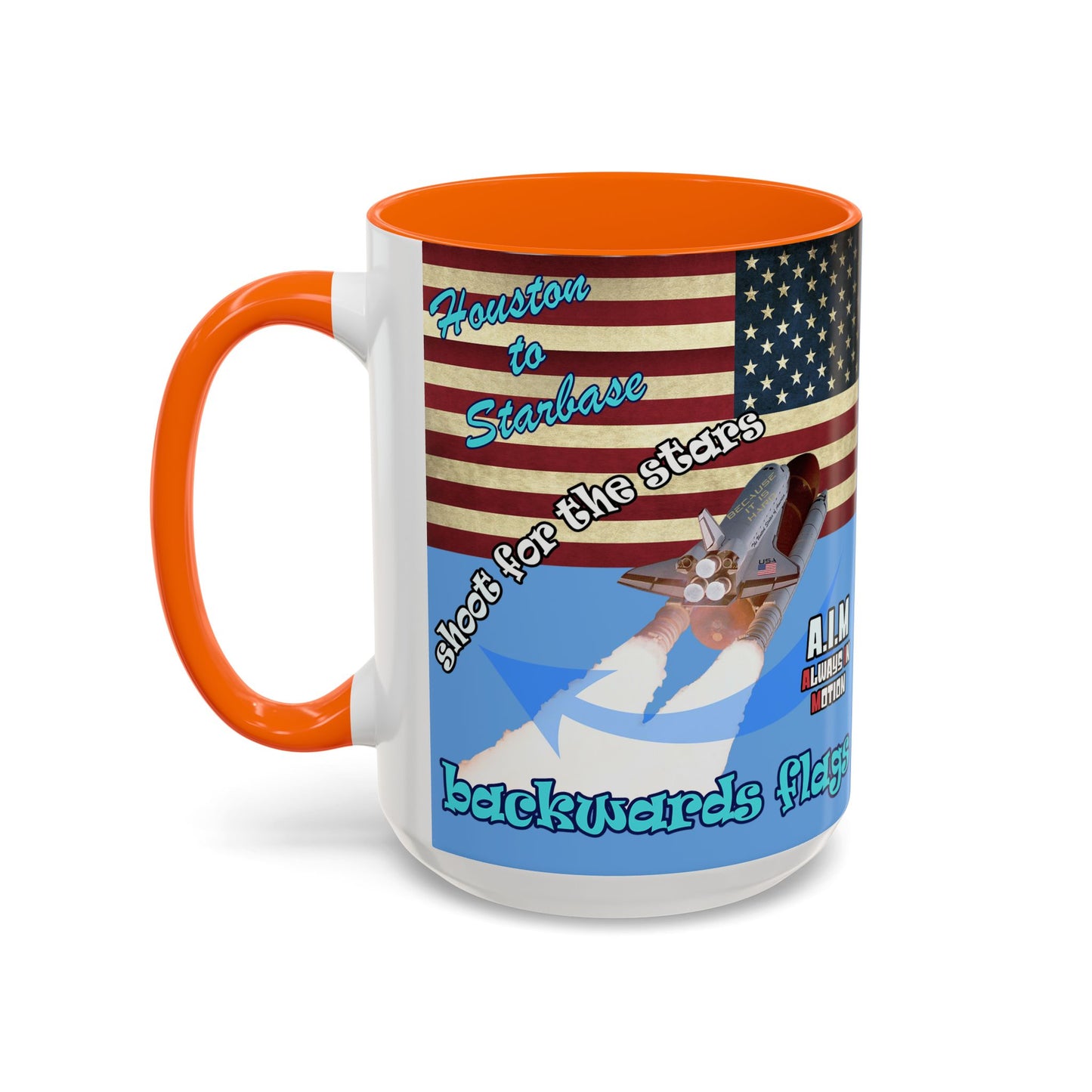 shoot for the stars - Accent Mug (light blue)
