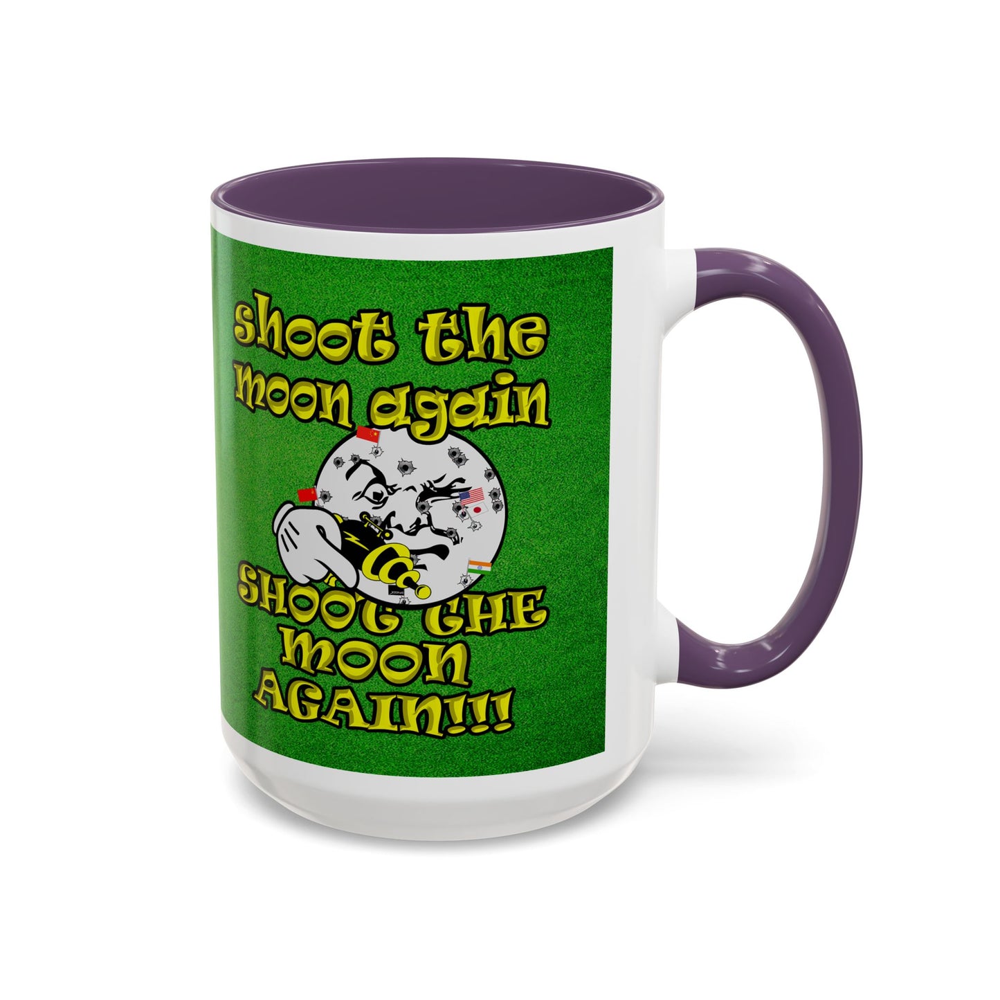 shoot the moon again - Accent Mug (green turf)