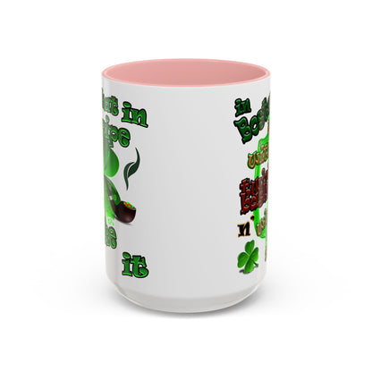 celtics logo - Accent Mug (white)