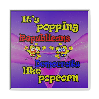 popping like popcorn - framed canvas art (purple-pink wave)