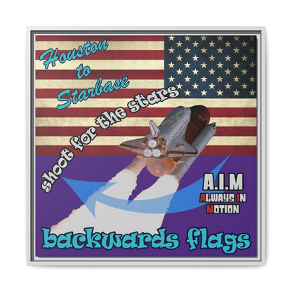 shoot for the stars - framed canvas art (purple)