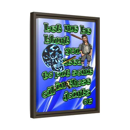 og - framed canvas art (blue-white wave)