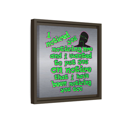 noticed you noticing - framed canvas art (brushed nickel)