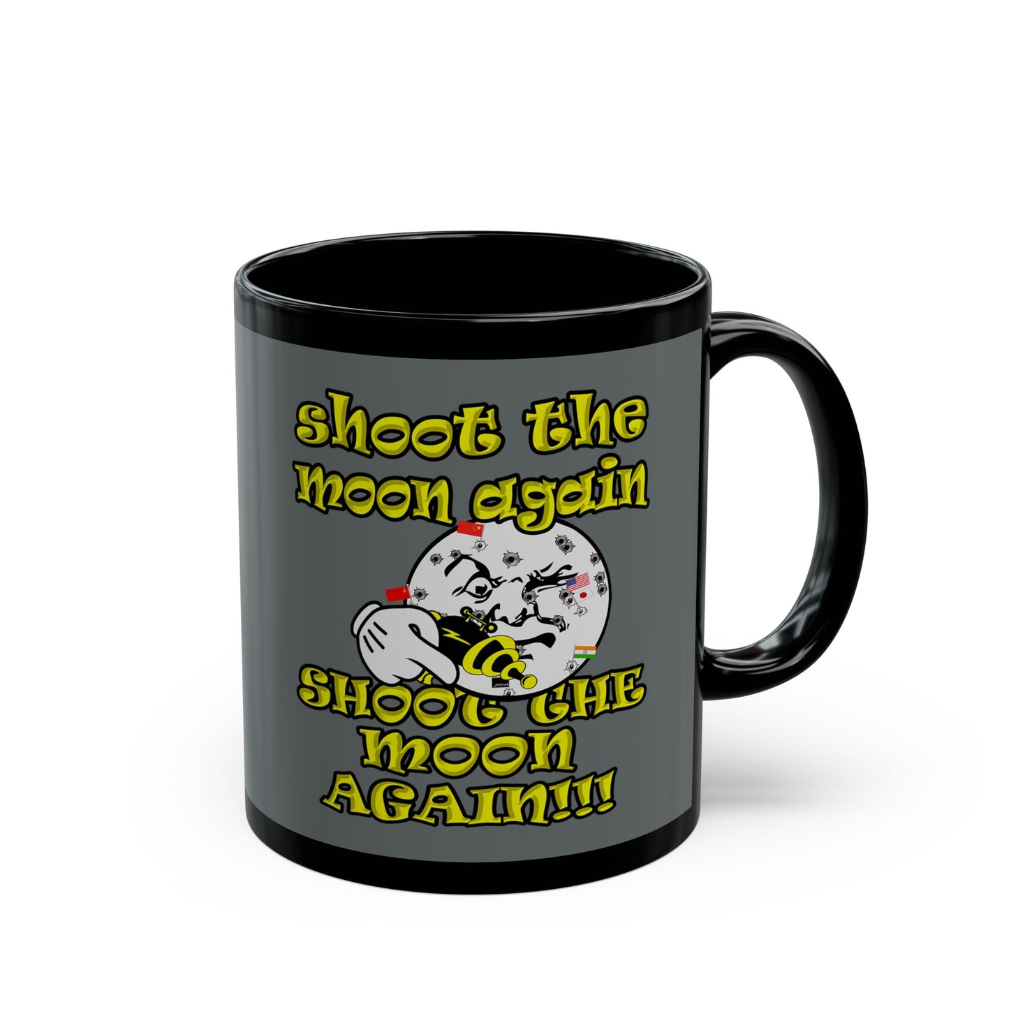 shoot the moon again - Black Mug (dark grey)