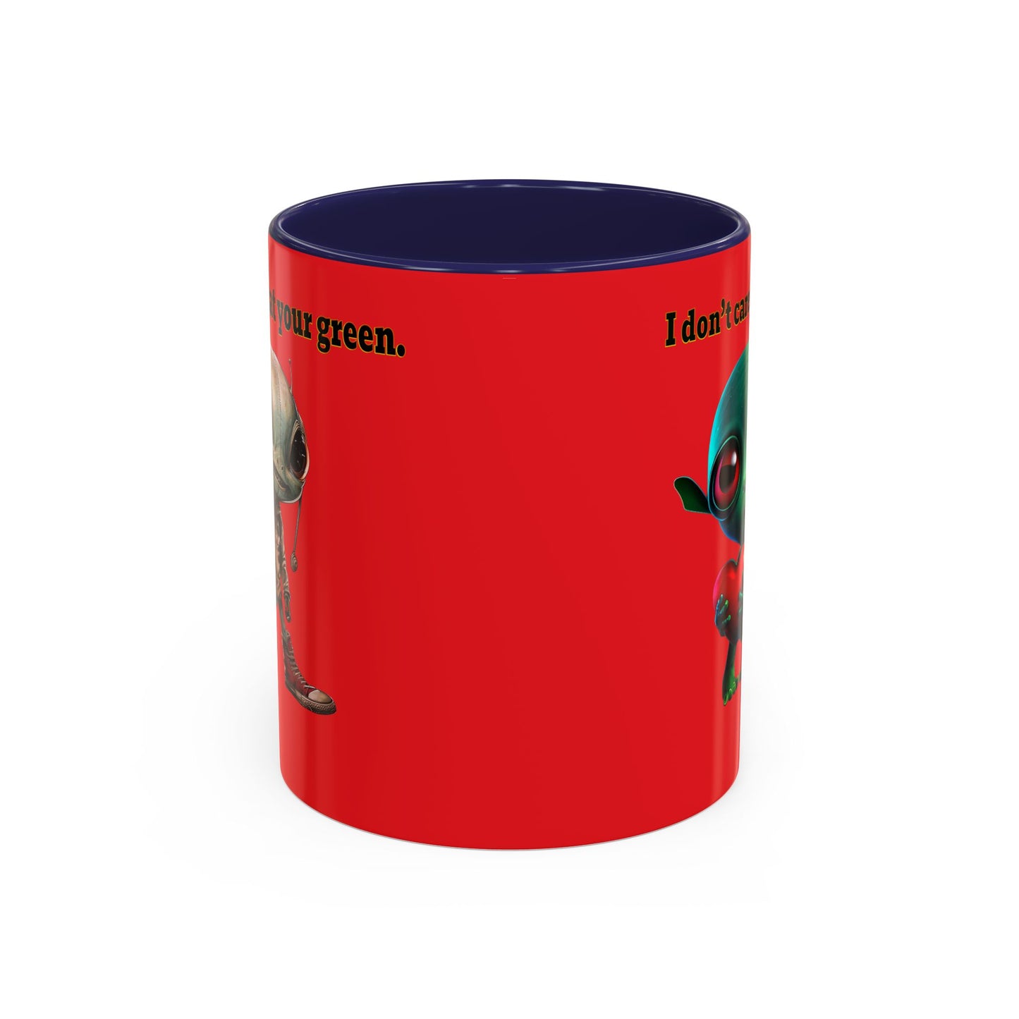 I don't care that your grey - Accent Mug (red)